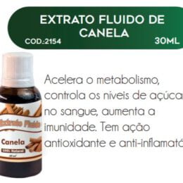 EXTRATO FLUIDO DE CANELA 30ml - RAC NATURE