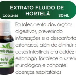 EXTRATO FLUIDO DE HORTELÃ 30ml - RAC NATURE