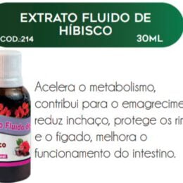 EXTRATO FLUIDO DE HIBISCO 30ml - RAC NATURE