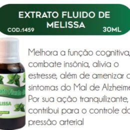 EXTRATO FLUIDO DE MELISSA 30ml - RAC NATURE