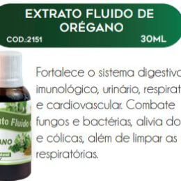 EXTRATO FLUIDO OREGANO 30ml - RAC NATURE